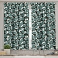thumbnail image 2 of Ambesonne Abstract Valance & Curtain, Swirl Circle Sketch Art, 55"x36", Grey Teal and Dark Taupe, 2 of 7