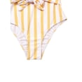 thumbnail image 6 of Franhais Summer Ladies One-piece Swimsuit, Adults Women Vertical Stripe Strapless Tie Up Sleeveless Backless Ruched Swimwear, 6 of 7
