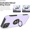 thumbnail image 5 of Entronix Case Designed for Apple iPhone 11 Heavy Duty Case with Built-in Kickstand, Dual Layer Protection with Rotating Holder Ring, Sturdy Case for Apple iPhone 11, Purple, 5 of 6