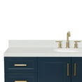 thumbnail image 6 of Ariel Taylor 60 In. Oval Sink Bathroom Vanity With Carrara White Quartz Countertop 1.5 Edge In Midnight Blue, 6 of 11