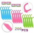 thumbnail image 4 of FAMILIFE Dental Floss Picks, 200 Picks Kids flossers Toddler Threaders Children Unwaxed Unflavored Fluoride Free Dental Floss Child Kid Flossing Sticks with Travel Cases, 4 of 5