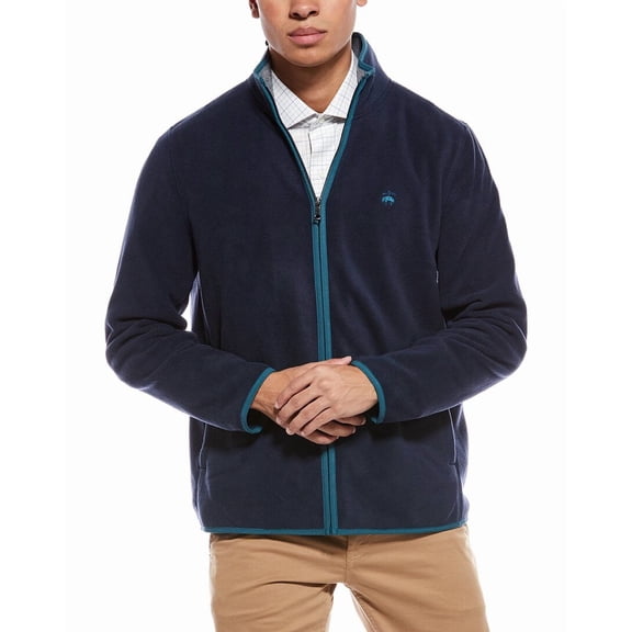 Brooks Brothers mens Fleece Jacket, l, Blue