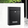 thumbnail image 1 of Buzón con cerradura, portaperiódicos, decoración de hierro, regalos, buzón de pared de gran capacidad para puerta exterior de casa, patio exterior., 1 of 10