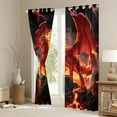 thumbnail image 3 of Homewish Animal Dragon Blackout Curtains Set of 2 (52x84 Each) for Kids Children Teens,Abstract Lightning Window Curtains,Black Orange Curtains and Drapes,Ultra Soft Home Decor, 3 of 6