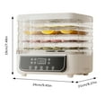 thumbnail image 3 of BotaniNest Upgraded Screen With Adjustable Temperature For Fruit Dryer Meat Dryer Compact Food Dehydrator For Household Kitchen White Five Layer Standard, 3 of 7