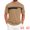 Khaki, variant on DARING DIVA Men's Chest Pocket Striped Print Crew Neck Short Sleeve T-Shirt M White