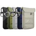 thumbnail image 3 of Almacenamiento de cuello , Verde Oliva, Una talla, Cartera de cuello con bloqueo, bolsa de viaje + soporte para pasaporte para mujeres y hombres, 3 of 5