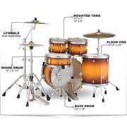 Pearl Decade Maple 5-Piece Shell Pack With 22 Bass Drum Classic Satin Amburst