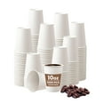 thumbnail image 1 of [1000 Pcs] 10oz White Disposable Hot Paper Coffee Cups – Leak-Proof, Recyclable, Food Safe to-Go Cups for Tea, Espresso, Hot Chocolate, Office & Events, 1 of 7