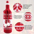 thumbnail image 3 of Bolsos hechos a mano de la botella de vino del suéter del punto de la Navidad para la Navidad, boda, cumpleaños, fiesta, 3 of 5
