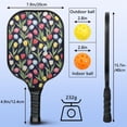 thumbnail image 4 of Pickleball Paddles Set,Pioneer Flower Floral Print Pattern Fiberglass Surface Pickleball Racket Set with 2 Indoor Outdoor Pickleball Balls and Pickleball Bag,Pickle-ball Equipment, 4 of 6