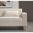 thumbnail image 3 of US Pride Furniture Aesthetic Velvet Sofas for Living Room 3 Seater Couch with Classic Modern Appeal and Luxurious Soft Comfort Easy to Maintain 85.8Wx30.7Dx31.5H Beige, 3 of 3