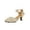 Gold, variant on Elegant Shimmering Slingback Mid Heel Dress Shoes with Adjustable Strap Buckle for Latin Dance and Soft Sole Comfort35 Grey