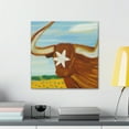 thumbnail image 3 of Lonely Texas Longhorn - Canvas, 3 of 10