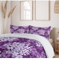 thumbnail image 6 of Ambesonne Flowers Duvet Cover Sets, Hydrangea Lilacs Field, 2-King, Pale Blue Purple White, 6 of 7