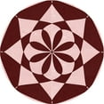 thumbnail image 1 of Ahgly Company Machine Washable Indoor Round Transitional Cranberry Red Area Rugs, 8' Round, 1 of 7