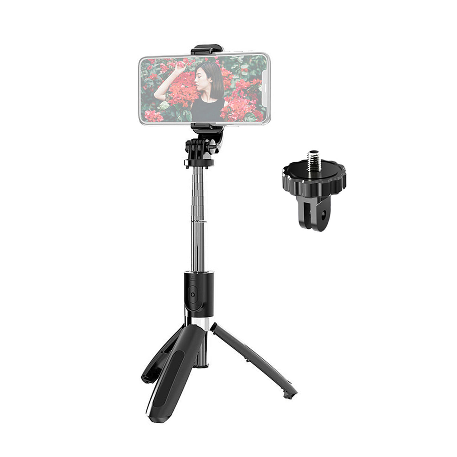 L02 Wireless BT Selfie Stick Integrated with Foldable Tripod Phone