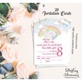 thumbnail image 5 of Darling Souvenir Blue Birthday Invitation Card 28 Pcs Fill or Write In Blank Invites Printable Party Supplies 5 x 7 Inches, 5 of 5