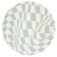 thumbnail image 4 of SAFAVIEH Soho Samantha Abstract Wool Area Rug, Blue/Ivory, 7'6" x 9'6", 4 of 8