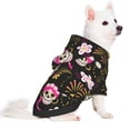 thumbnail image 5 of Cauagu Skull Daisy Pattern Winter Pet Hoodie Sweatshirts- Dog Hoodie Sweater with Leash Hole - Cute Dog Hoodie - Pet Clothes Puppy Cat Custume -X-Small, 5 of 8