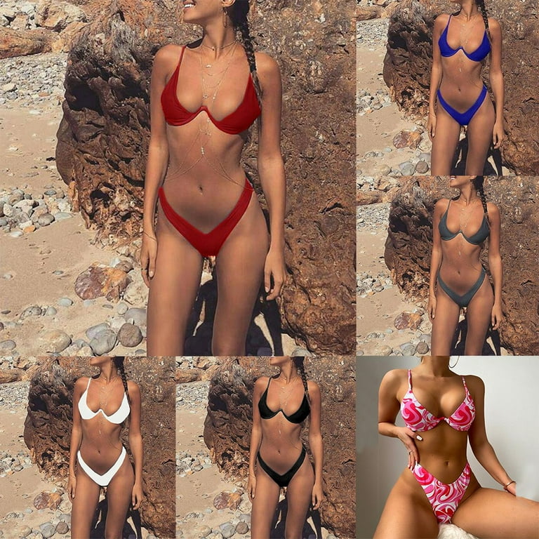 Brand New Fashion Women Bra Thong Bikini Swimwear Beach G-String Set  Swimsuit 