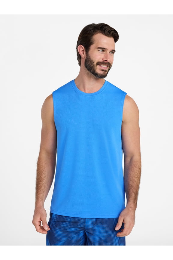 Mens Sleeveless Mesh Muscle Tee, Sizes XS-5XL