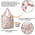 thumbnail image 4 of 5 Pack Foldable Shopping Bag,Multicolor Christmas Pattern Reusable Grocery Bags with Pockets,Large Reusable Tote Bags with Handles Waterproof & Lightweight, 4 of 6