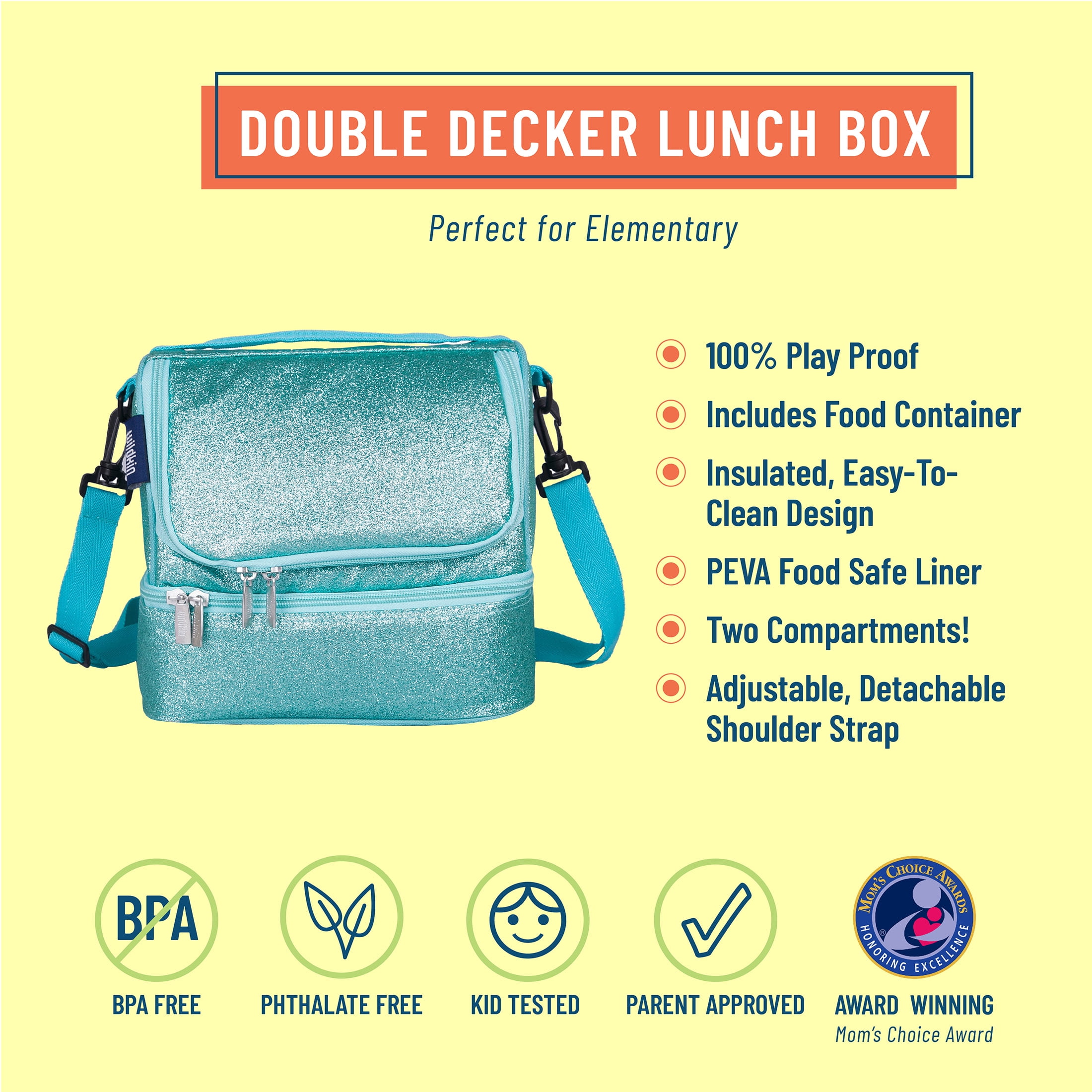 Wildkin Two Compartment Insulated Lunch Bag for Boys & Girls, Measures 9 x  8 x 7 Inches Lunch Box Ba…See more Wildkin Two Compartment Insulated Lunch