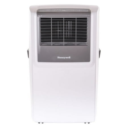 Honeywell MP10CESWW 10,000 BTU 115V Portable Air Conditioner up to 300 sq. ft. with Front Grille and Remote Control, White/Grey