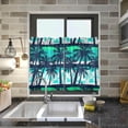 thumbnail image 7 of Palm Tree Kitchen Curtains 2 Panels UV Protected Tier Curtains, Half Window Curtains Kitchen Tiers for Guest Room Bathroom Sink Laundry Room Basement,24 x 27 Inch, 7 of 7