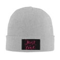 thumbnail image 3 of ZICANCN Bonnet Tricoté-Just Love Bonnet d'Hiver Doux Chaud Classique pour Hommes Femmes Rouge, 3 of 6