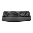 thumbnail image 2 of Logitech Wave Keys for Business, Wireless Ergonomic Keyboard with Cushioned Palm Rest, Secure Logi Bolt Technology, Bluetooth, Compatible with Windows/Mac/Chrome/Linux - Graphite, 2 of 7