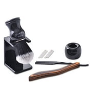 Shaving Set for Men, 5 in 1 Grooming Set Includes Shaving Brush, Razor, Blades & Stand