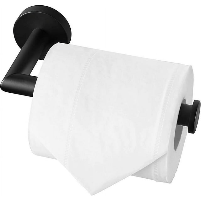 Porte-rouleau de Papier Toilette Noir, Porte-Papier Toilette Mural