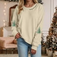 thumbnail image 2 of Xudanell Christmas Oversized Sweatshirts for Women Plus Size Spring Clothes for Women Adorable Sweatshirt Activewear Beige M, 2 of 5