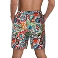 thumbnail image 2 of Lsque Mens Swim Trunks Cute Nautical Pattern - Bathing Suit Compression Liner - Beach Swim Shorts Swimwear - (S-3XL) - Stretch Quick Dry -Large, 2 of 9