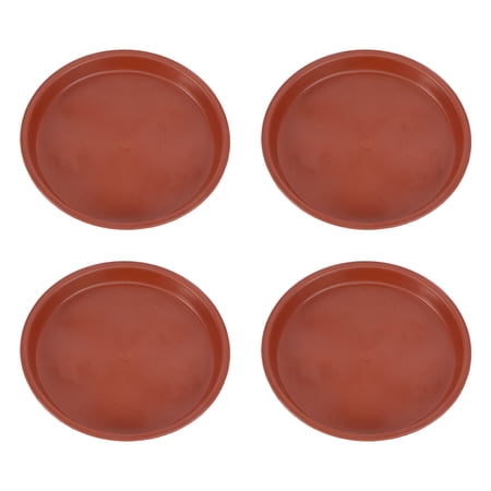 10pcs Plastic Flowerpot Drip Tray Plant Pot Saucer for Fleshiness Planter Garden Balcony - Type 160 (Red)
