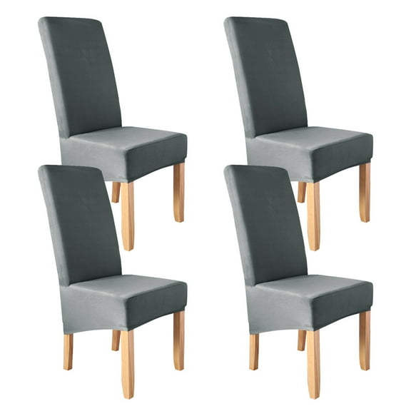 Rosnek Dining Room Chair Covers Slipcovers Set of 4, Spandex Fabric Fit Stretch Removable Washable Kitchen Chair Covers Protector for Dining Room, Hotel, Ceremony