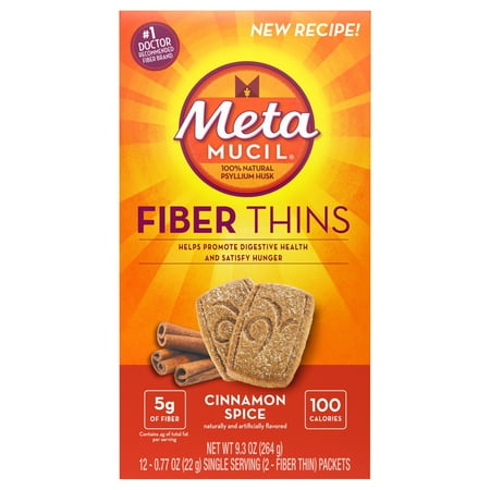 Metamucil Cinnamon Spice Fiber Thins Fiber Supplement, 12 servings