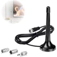thumbnail image 1 of 75 Ohm Telescopic DAB FM Radio Antenna - with 3 Adapters - Active Digital Antenna - Digital Radio Antenna - 3 Meter Extension Cable - For FM/DAB Reception, 1 of 6