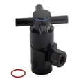 thumbnail image 1 of Kingston Brass CD43300DX Concord 0.5 in. IPS x 0.38 in. O.D. Anti-Seize Deluxe Quarter Turn Ceramic Hardisc Cartridge Angle Stop, Matte Black, 1 of 2