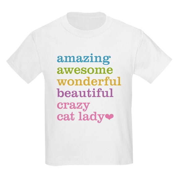 CafePress - Crazy Cat Lady T Shirt - Light T-Shirt Kids XS-XL