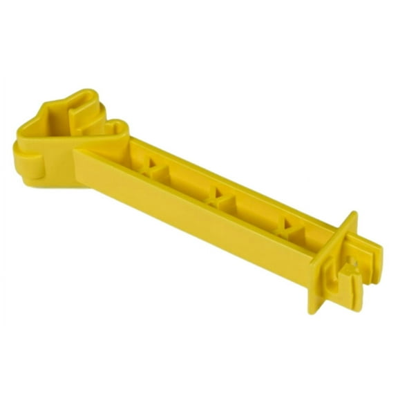 American FarmWorks ITRXY-AFW 5 in. Snap-On Reversed Insulators for 1.25 and 1.33 in. T-Posts, Yellow, 25-Pack