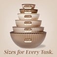 thumbnail image 4 of Cook with Color 12-Piece Mixing Bowl Set with Non-Slip Silicone Base and Transparent Lids, Taupe, 4 of 9