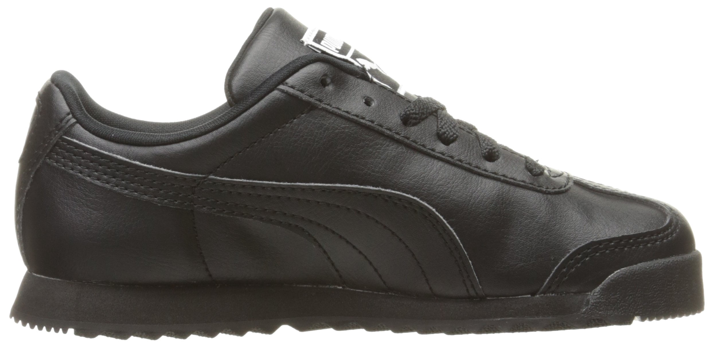 Puma 361594-12: Boys' Roma Basic PS-K Kid Black Sneaker (3 M US Little Kid)