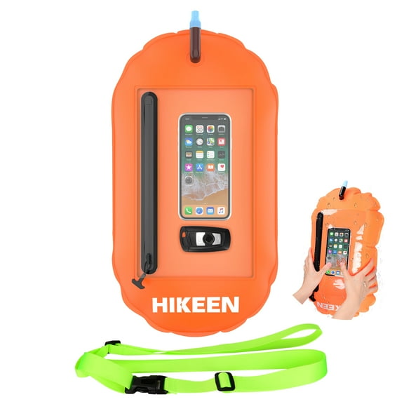 Adoreal Swim Buoy -Waterproof Visible Storage Space, Swim Safety Float w/Adjustable Waist Belt for Open Water Swimmers -Be Bright, Be Safer