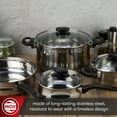 thumbnail image 3 of MAGEFESA Deliss 7-Piece Stainless Steel Cookware Set – Includes 2 Stockpots, Saucepan, and Deep Sauté Pan – Induction-Compatible, Dishwasher-Safe, 3 of 6