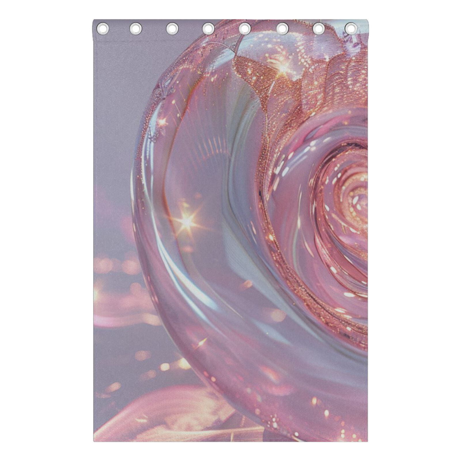 Transparent Pink Spiral Black Out Curtains 72 Inch Length Curtains for Sliding Glass Doors Bedroom Living Room 2 Pack