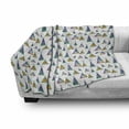 thumbnail image 2 of Christmas Soft Flannel Fleece Throw Blanket, Trees in Watercolor Style with Stars Drawn by Hand, Cozy Plush for Indoor and Outdoor Use, 50" x 60", Charcoal Grey Multicolor, by Ambesonne, 2 of 5