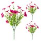 thumbnail image 2 of Flores artificiales, 8 ramos, sin desvanecimiento, plantas de plástico falsas, decoración de jardín, magenta, 2 of 5